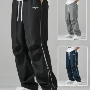 Men's Striped Casual Pants with Pockets